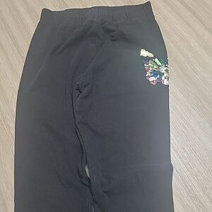 Star Ride Girls Butterfly  Black Pants Size 7/8